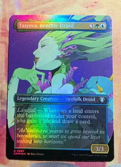 Tatyova, Benthic Druid (Borderless) (Foil) MTG Commander Masters (CMM) NM - Image 1