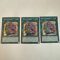 Yugioh! MP Pot of Desires - TDIL-EN066 - Secret Rare - 1st Edition NM X3 Playset - Image 1