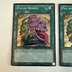 Yugioh! MP Pot of Desires - TDIL-EN066 - Secret Rare - 1st Edition NM X3 Playset - Image 2