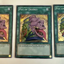 Yugioh! MP Pot of Desires - TDIL-EN066 - Secret Rare - 1st Edition NM X3 Playset - Image 3