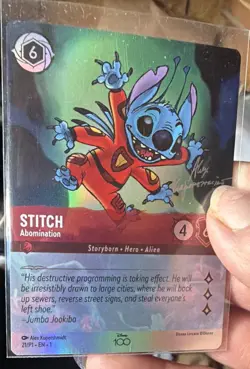 Disney Lorcana Stitch - Abomination Alt Art #21 Disney100 Promo Holo EN Ruby - Image 1