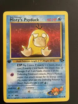 Misty’s Psyduck | 90/132 | 1st Edition | Gym Challenge | Pokemon Card | NM - Image 1