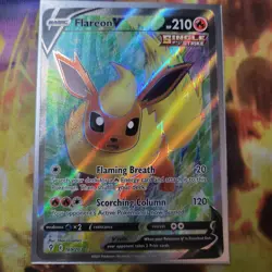 Pokemon TCG Flareon v Evolving Skies Holo Ultra Rare Card 169/203 - Image 1