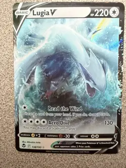 Pokemon TCG Lugia V Holo V Rule Card Lot 138/195 128/195 2022 - Image 1