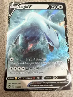 Pokemon TCG Lugia V Holo V Rule Card Lot 138/195 128/195 2022 - Image 2