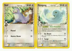 Delta Species Seel 62/101 Dewgong 15/101 - Pokemon EX Dragon Frontiers Card (LP) - Image 1
