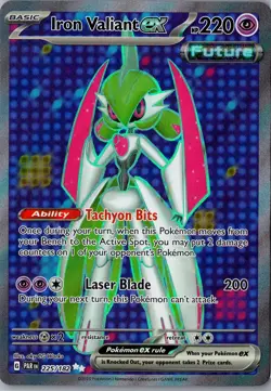 Iron Valiant ex 225/182 PAR Paradox Rift Ultra Rare Holo Pokemon Card NM - Image 1