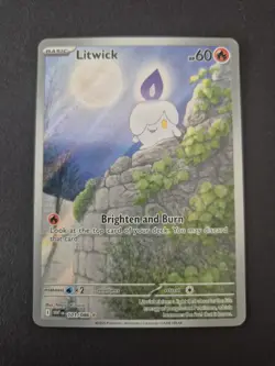 Litwick 101/086 White Flare Illustration Rare Card Pokemon TCG Holo - Image 1