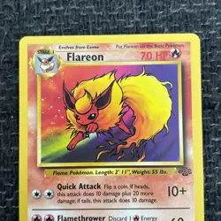 Pokemon Flareon Jungle Rare Regular Pokemon TCG Card #19/64 LP - Image 2