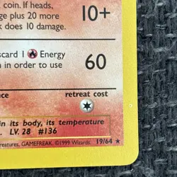 Pokemon Flareon Jungle Rare Regular Pokemon TCG Card #19/64 LP - Image 5
