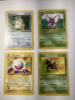 Pokemon Card Lot x4 Rare Cards Holo And Non Holo Base Set Jungle Set - Image 1