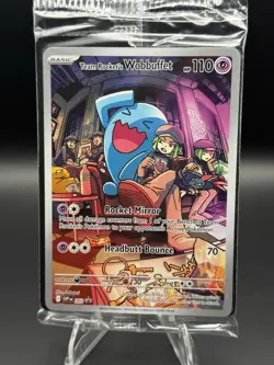 Pokemon Destined Rivals Sealed Promo Card #203 Team Rocket’s Wobbuffet - Image 1