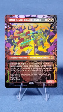 Raph & Leo, Sibling Rivals Borderless Teenage Mutant Ninja Turtles Foil 249 A* - Image 1