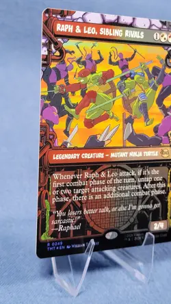 Raph & Leo, Sibling Rivals Borderless Teenage Mutant Ninja Turtles Foil 249 A* - Image 5