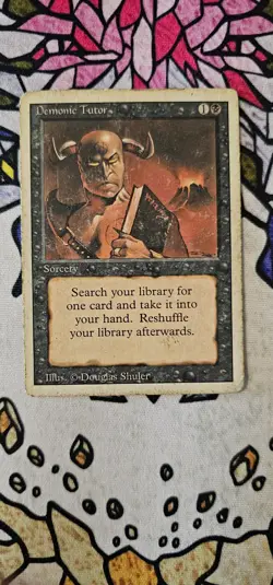 Demonic Tutor Revised Edition Regular *DAMAGED(U)* - Image 2