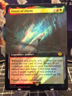 FOIL Doors of Durin, R 0779, NM Surge Foil, MTG LotR Lord Rings Dwarf TCG MN - Image 1