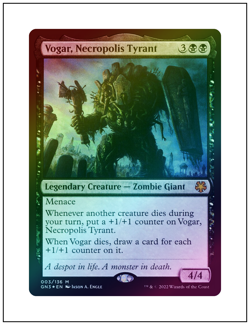 1x Vogar, Necropolis Tyrant, Foil, Magic the Gathering MTG NM - Image 1