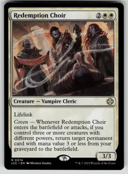 Redemption Choir Rare Commander: The Lost Caverns of Ixalan 74 MTG NM 2023 - Image 1