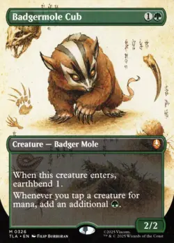Badgermole Cub Borderless 0326 Avatar TLA MTG Mythic Unplayed Regular - Image 1