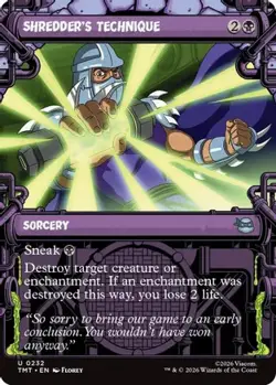 Shredder's Technique (Showcase) 0232 Teenage Mutant Ninja Turtles MTG Foil NM - Image 1