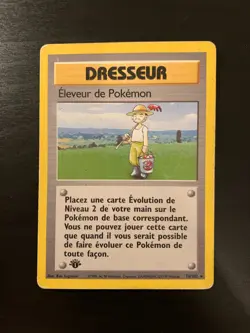 Carte Pokemon : Eleveur de Pokemon 76/102 Edition 1 Set de Base Wizards Francais - Image 1
