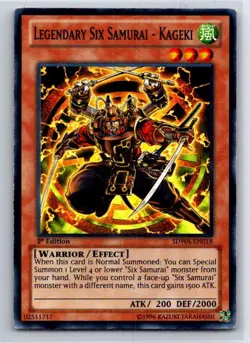 Legendary Six Samurai - Kageki Super Rare Structure Deck: Samurai Warlords SDWA- - Image 1