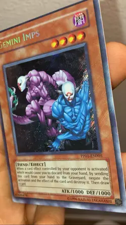 YuGioh Gemini Imps Secret Rare MISCUT (Unlimited) PP01-EN005 FULL HOLO BLEED - Image 5