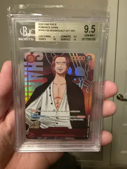 2022 ONE PIECE ENGLISH OP01-120 ROMANCE DAWN SHANKS MANGA ALTERNATE ART BGS 9.5 - Image 1