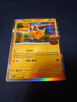 Pokemon Card PIKACHU 062/193 Trick or Trade 2023 with Halloween Stamp Holo - Image 3