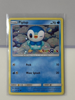 Pokemon Piplup Foil Card #32/156 Toys R Us 2018 Promo Not Played - Curve/Bow - Image 2