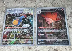 Pokemon TCG Black Bolt Full Art Karrablast Volcarona 2 Card Lot - Image 1
