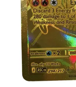 Mega Charizard Y EX - Gold Secret Rare - Pokemon Card 294/217 - Image 4