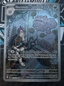 Team Rocket's Weezing 199/182 Illustration Rare Destined Rivals Pokemon Cards - Image 2