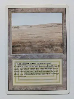Savannah (MP/DAMAGED) - Revised - Magic the Gathering - Dual Land - Image 1