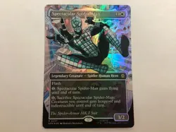 MTG Spider-Man SPECTACULAR SPIDER-MAN 0237 Borderless Textured Foil NM (0041) - Image 1