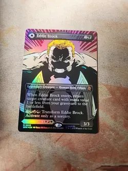 Eddie Brock (0233) Borderless Foil Marvel's Spider-Man MTG NM - Image 1