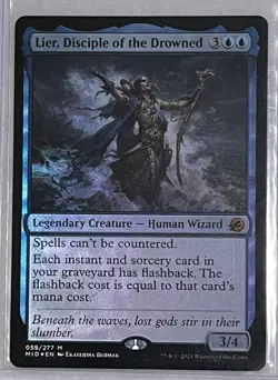 MTG Lier, Disciple Of The Drowned Foil Mythic Rare Innistrad MH NM/Mint - Image 1