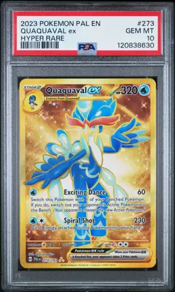 PSA 10 Gem Mint Quaquaval EX 273 Paldea Evolved Hyper Rare Pokemon Card - Image 1