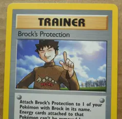 Brock Protection 101/132 Rare Non-Holo Gym Challege Set Pokemon Trainer Card NM - Image 2