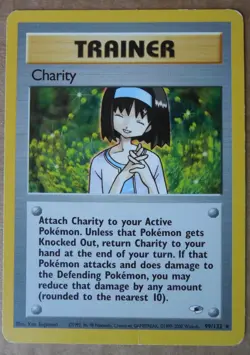 Charity 99/132 Rare Non-Holo Gym Heroes Set Pokemon Trainer Card MP - Image 1