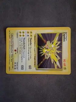 Pokemon TCG Zapdos Base Set Holo Unlimited Rare Card 16/102 Near Mint NM - Image 2