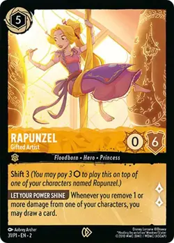 Disney Lorcana Rapunzel - Gifted Artist Rise Of The Floodborn event promo 31/P1 - Image 1