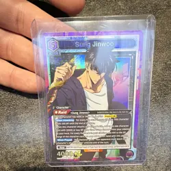 Bandai Union Arena Solo Leveling Sung Jinwoo SR Holo Character UE17BT/SLG-1-021 - Image 1