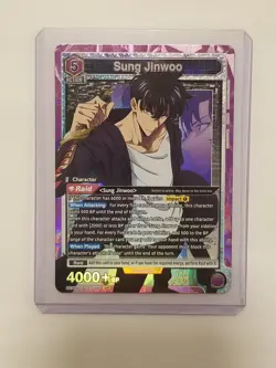 Bandai Union Arena Solo Leveling Sung Jinwoo SR Holo Character UE17BT/SLG-1-021 - Image 1