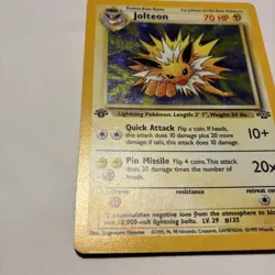 Pokemon Jolteon TCG Jungle 4/64 Holo 1st Edition Rare Card - Image 2