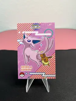 Eevee & Espeon - Cracked Ice Holo - Let's Go Eevee Card Database - Pokemon Card - Image 1