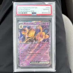 Pokemon TCG Alakazam EX Scarlet & Violet 050 Black Star Promo Card PSA 10 - Image 1