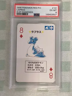 1996 POKEMON RED VERSION PLAYING CARDS PSA 5/6 Clefable,Moltres,Raichu x8 cards - Image 4