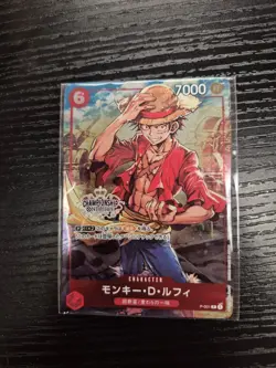 One Piece Card Game Japanese Monkey D. Luffy P-001 Promo NM US Seller - Image 1