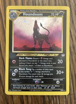 Houndoom Neo Revelation Holo Rare 8/64 Pokemon Card LP Vintage WOTC - Image 1